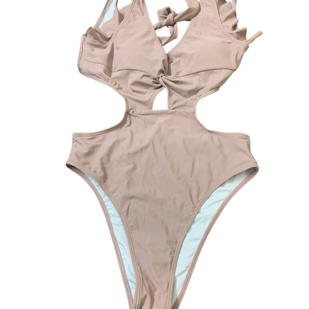 New Cupshe tan one piece swim suit